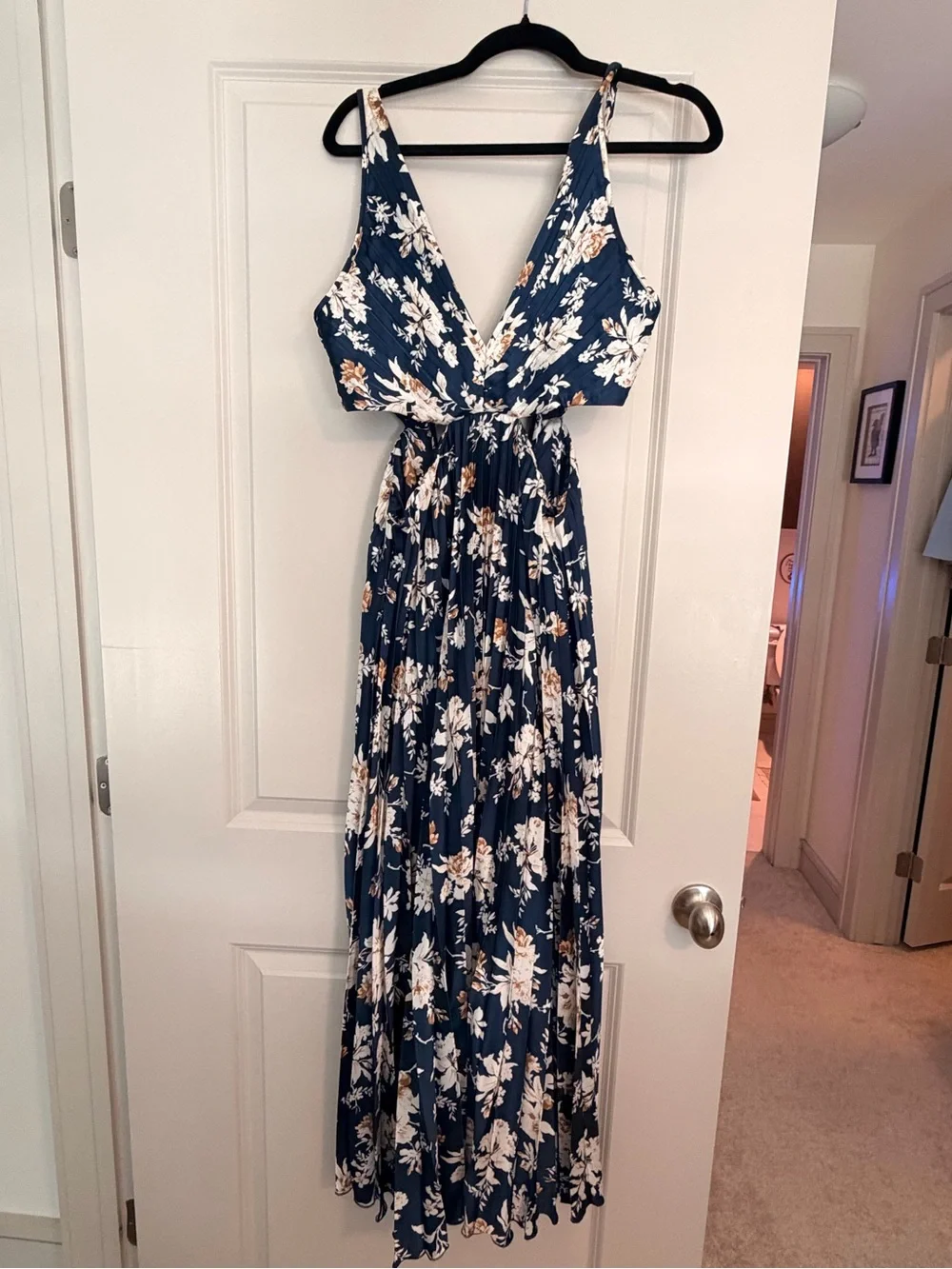 Abercrombie Floral Pleated Maxi Dress Small Tall